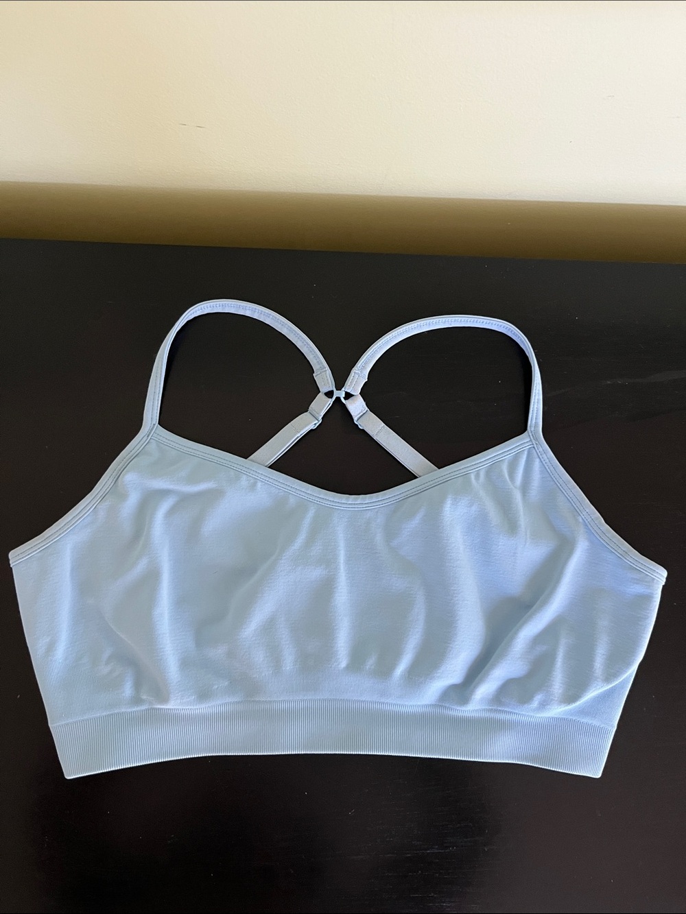 Athleta Pale Blue Scoop Neck Sports Bra - Women's Active